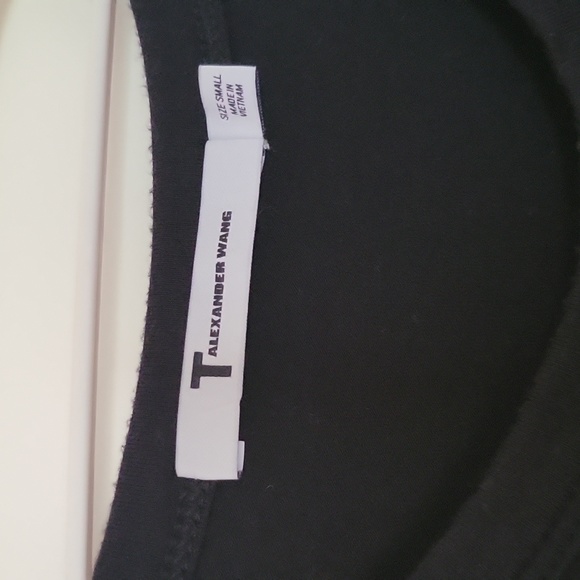 T by Alexander Wang small black casual dress with ruching - Picture 2 of 2